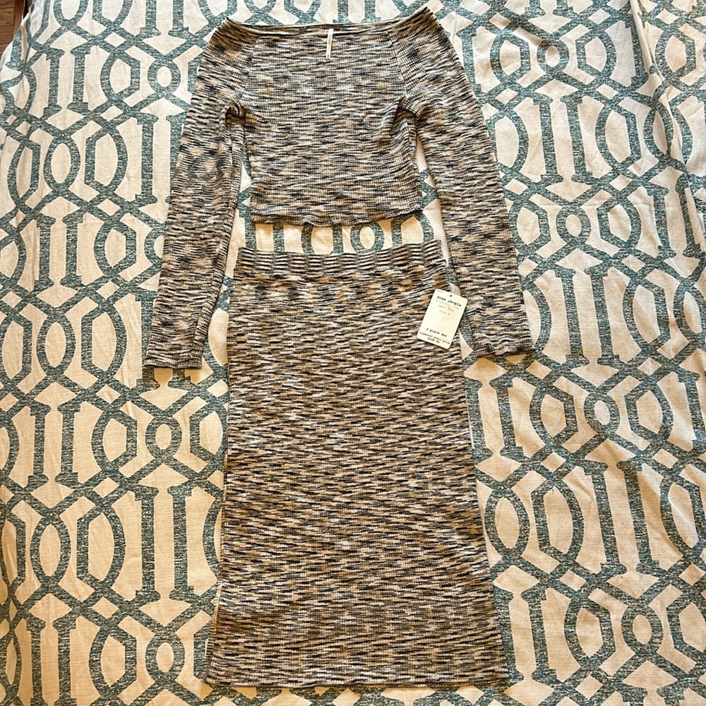 NWT FREE PEOPLE top and skirt set